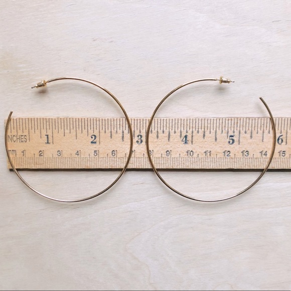 3 for $15: Large Goldtone Hoops - Picture 3 of 3